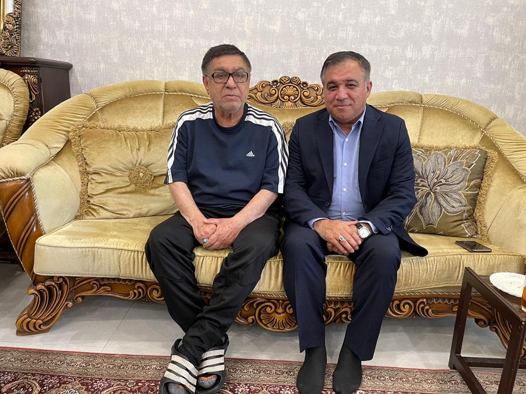 علي تاجرنيا با حاج غلام پيرواني ديدار كرد