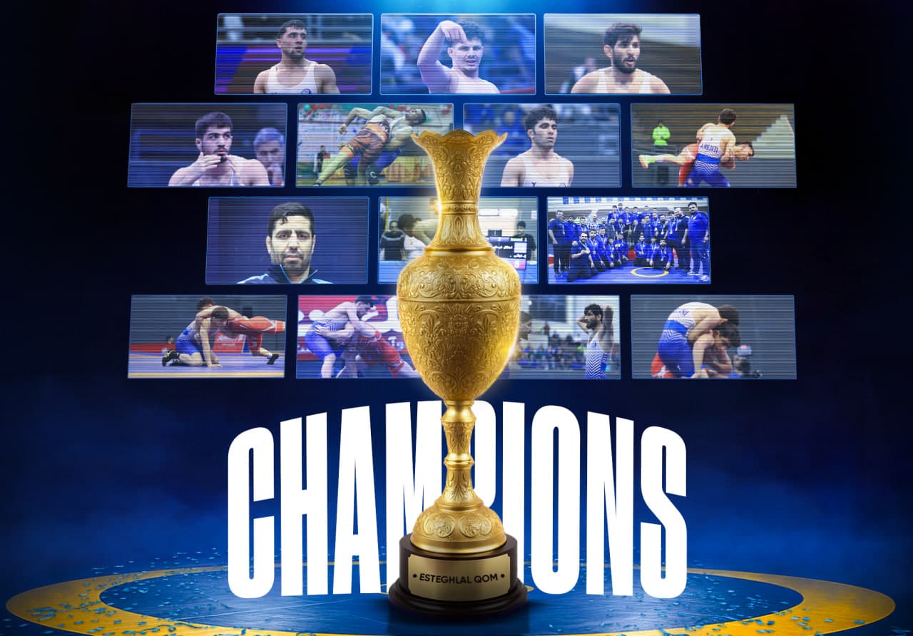 تیم استقلال قم قهرمان لیگ برتر کشتی فرنگی ایران